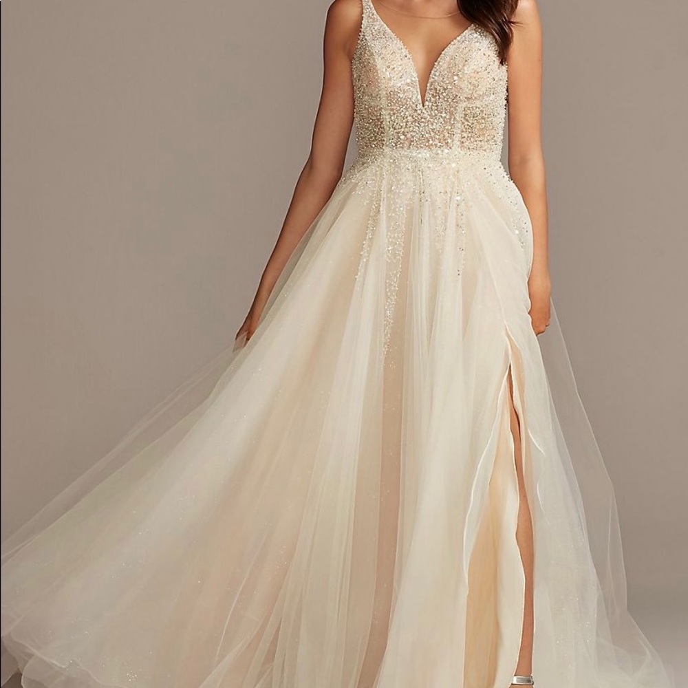 David’s Bridal BEADED WEDDING DRESS | SWG837